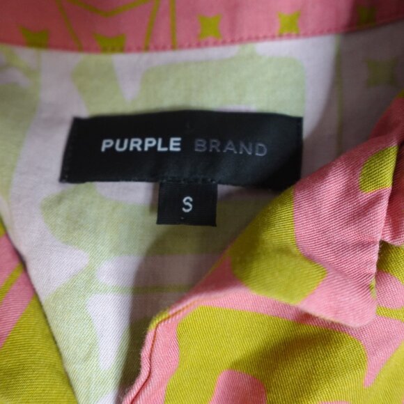 The Purple Brand Shirt Small Pink Geometric - Picture 5 of 10